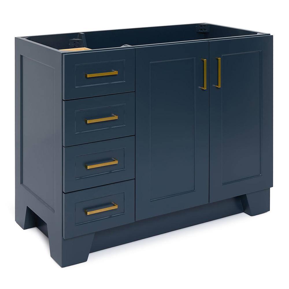 Midnight Blue 42'' Freestanding Wood Bathroom Vanity Base