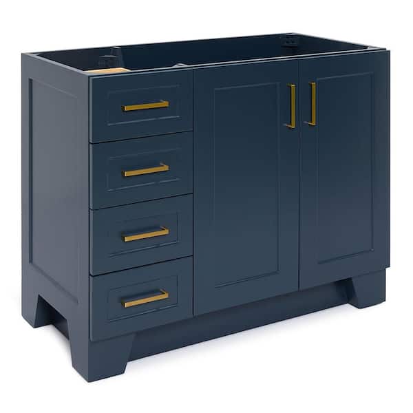 Taylor 42 in. W x 21.5 in. D x 34.5 in. H Freestanding Bath Vanity Cabinet Only in Midnight Blue