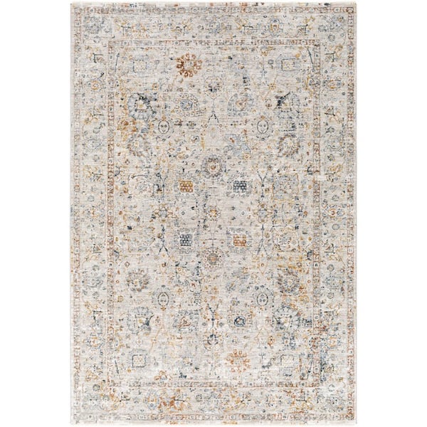 Laila Dusty Sage Traditional Striped 5 ft. x 7 ft.  Area Rug