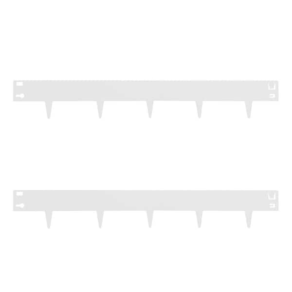 Unbranded Landscape Edging, 42 in. x 8 in. x 0.2 in. White Waterproof Garden Borders, Heavy Duty Corten Steel Edging (2-Pack)