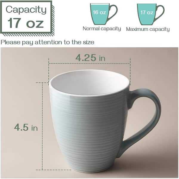 Aoibox 15 oz. Large Ceramic Coffee Mug with Cork Bottom and Spill