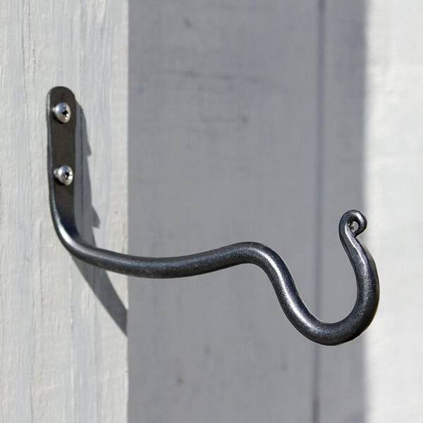 ACHLA DESIGNS 6 in. W Graphite Powder Coat Iron Versatile Upturned O-Hook B- 29L - The Home Depot