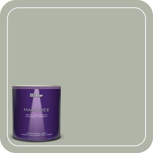 BEHR MARQUEE 1 qt. #ICC-56 Green Tea Eggshell Enamel Interior Paint & Primer