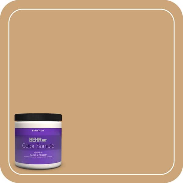 BEHR PREMIUM PLUS 8 oz. #BIC-30 Corkboard color Eggshell Enamel Interior Paint & Primer Color Sample