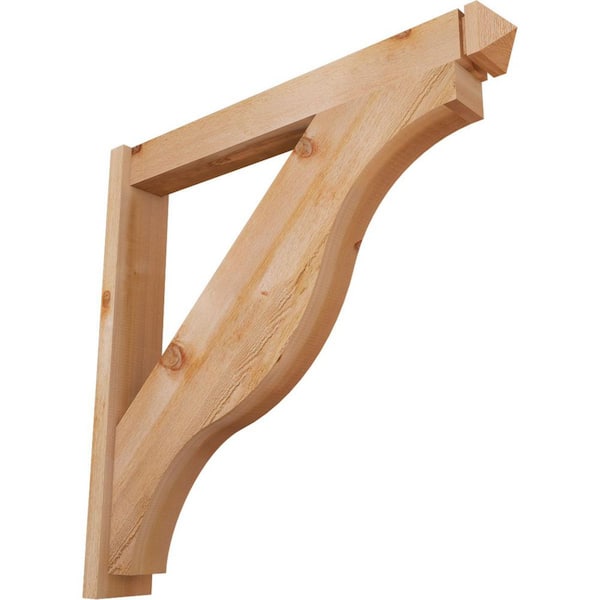 Ekena Millwork 6 in. x 42 in. x 42 in. Fuston Arts and Crafts Rough Sawn Western Red Cedar Outlooker