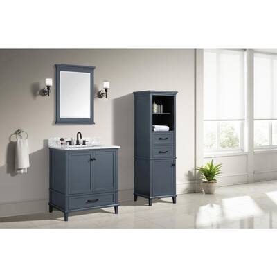 Merryfield 30 in. W x 21-1/2 in. D Bathroom Vanity Cabinet Only in Dark Blue-Gray