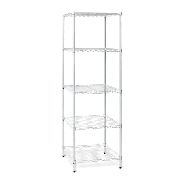 Honey Can Do White 5 Tier Metal Wire, 24 X 18 Shelving Unit