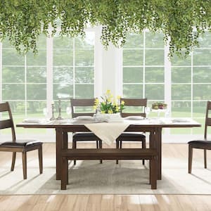 Charlie Brown Solid Wood 42 in. 4-leg Dining Table Seats 4