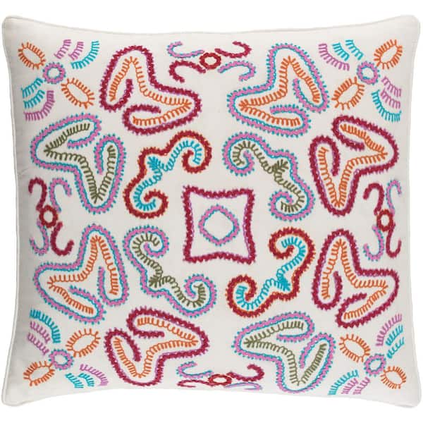 Livabliss Dunbridge Multicolored Graphic Polyester 22 in. x 22 in. Throw Pillow