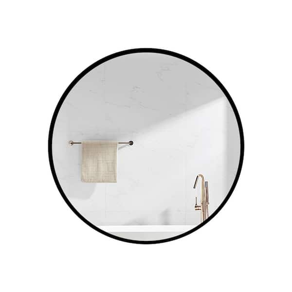 America's Finest 30 in. W x 30 in. H Round Aluminum Medicine Cabinet with Mirror and Shelves