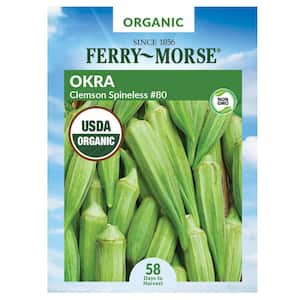 Okra Clemson Spineless Organic Vegetable Seed