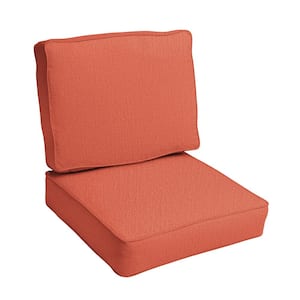 22.5 x 22.5 Deep Seating Indoor/Outdoor Cushion Chair Set in Sunbrella Canvas Persimmon