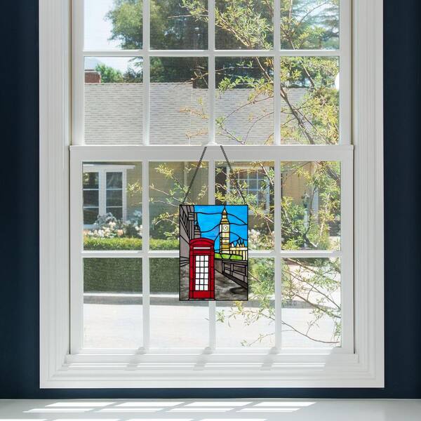 River of Goods London Stained Glass Window Panel 21095 The Home Depot