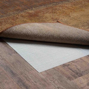 Textured 10 ft. x 13 ft. Unthemed Woven Solid Color Plastic;Vinyl Rectangle Non Slip Area Rug Pad