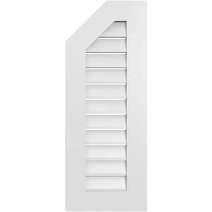 14 in. x 36 in. Octagonal Surface Mount PVC Gable Vent: Functional with Standard Frame