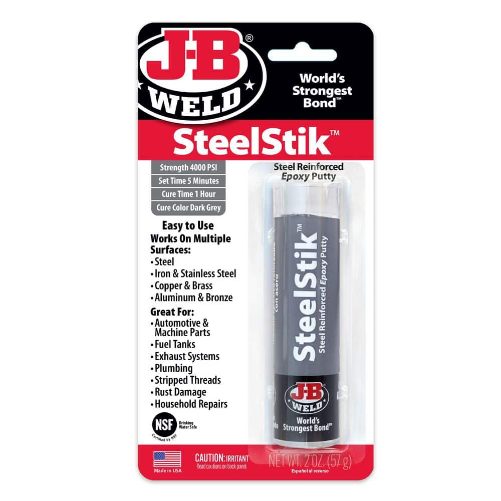 J-B Weld SteelStik 3.5 in Putty Stick uncarded 8267U - The Home Depot