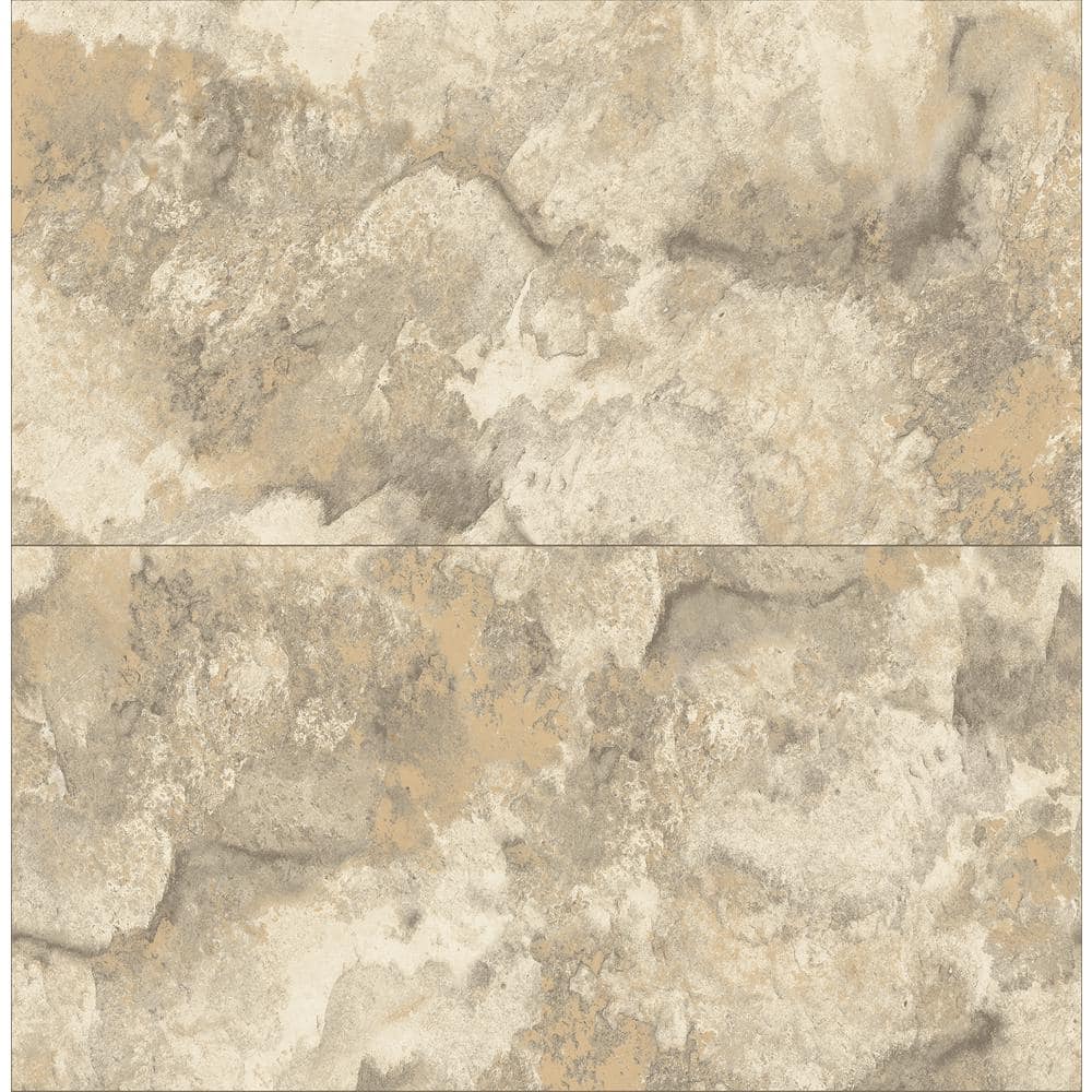 Aria Beige Neutral Marbled Tile Textured Non-Pasted Non-Woven Wallpaper Sample
