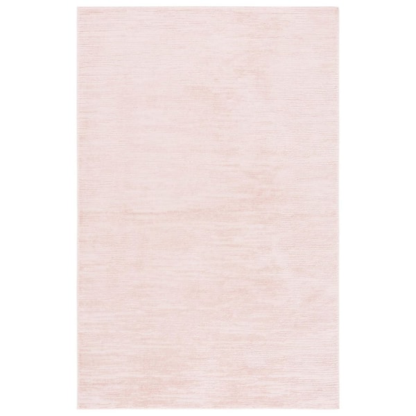 Revive 3 ft. x 5 ft. Pink Solid Distressed Area Rug