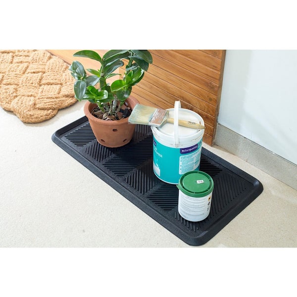 16 in. x 32 in. Heavy Duty Foot Boot Tray, 100% Rubber Construction, Indoor or Outdoor Use