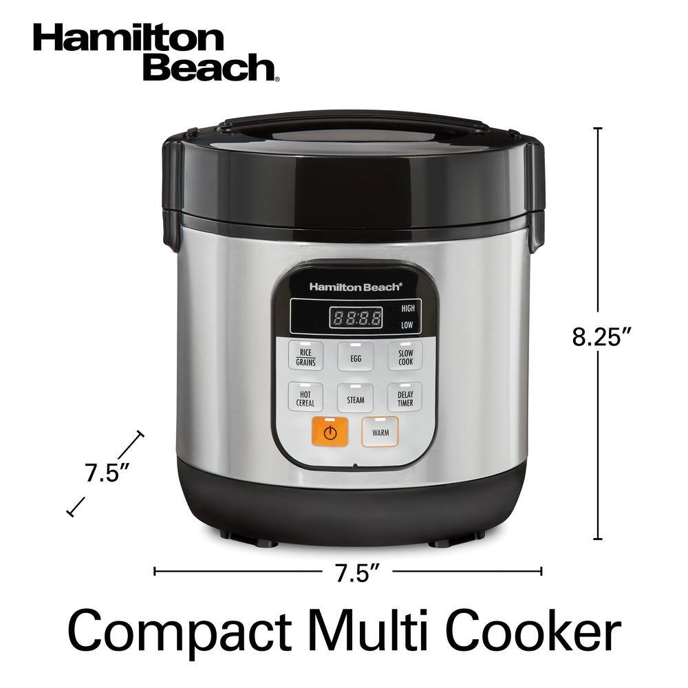 Compact Stainless Steel Multi Cooker with Digital Display and Timer