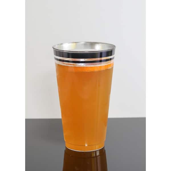 VITEVER 100 Sets - 16oz Plastic Cups with Lids and Straws