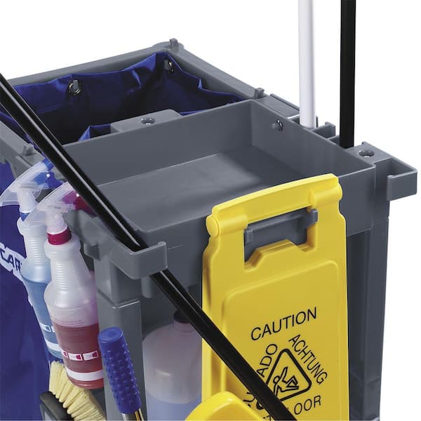 Carlisle JC1945L23 Polyethylene Long Platform Janitorial Cart 300 Lbs 49 X 19 for sale online 