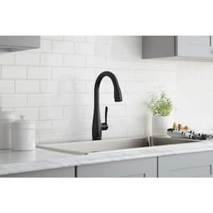 Analiese Single-Handle Pull-Down Sprayer Kitchen Faucet in Matte Black