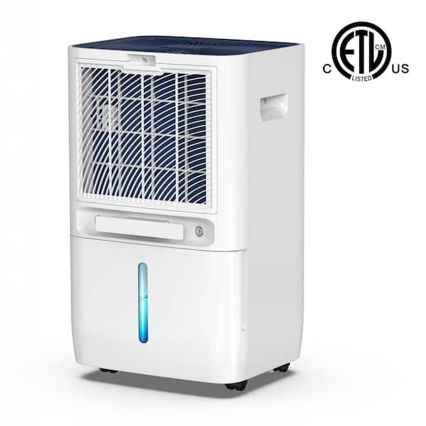 150 pt. 6,500 sq. ft. Dehumidifier for Basement, with Pump and 2.8 Gal. Bucket, Auto Defrost, ION-Air Purifying (White)