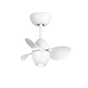 15.7 in. Indoor Small White Quiet DC Motor Ceiling Fan, Ceiling Fan with Remote for Kids Room with Integrated LED