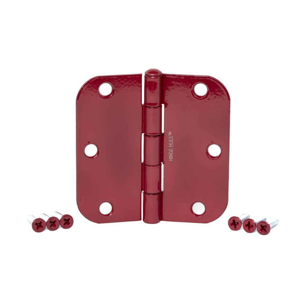 3-1/2 in. Ruby Red Interior Door Hinge with Matching Screws