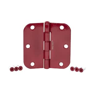 3-1/2 in. Ruby Red Interior Door Hinge with Matching Screws