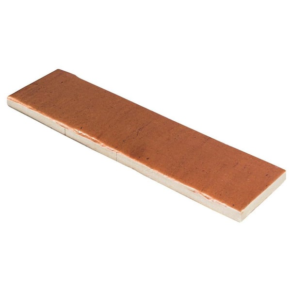 Sienna Terracotta Canyon 2.55 in. x 0.43 in. Matte Porcelain Floor and Wall Tile Sample