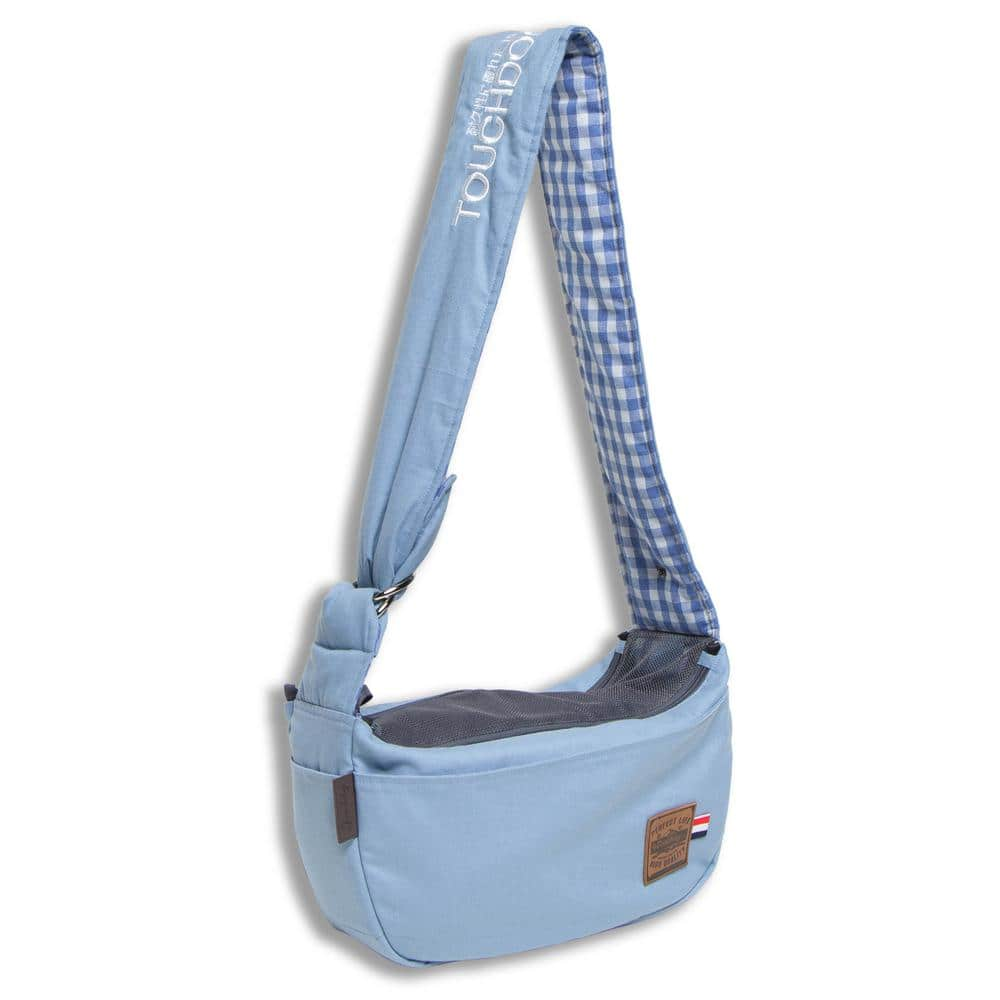 Touchdog Blue Toga-Bark Over-The-Shoulder Hands-Free Pet Carrier