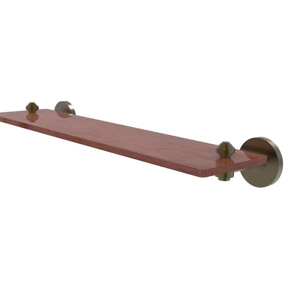 Allied Brass WS-1-22-IRW-CA Washington Square Collection 22 Inch Solid IPE Ironwood Shelf Antique Copper 