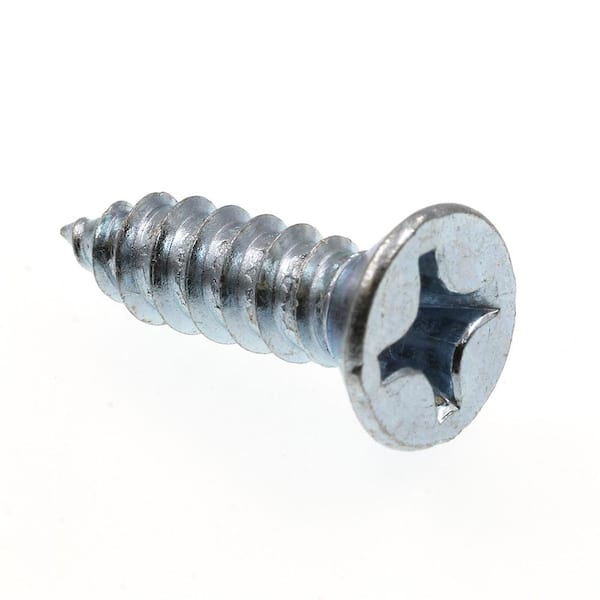 Prime-Line #12 x 3/4 in. Zinc Plated Steel Phillips Drive Flat Head Self-Tapping Sheet Metal Screws (100-Pack)