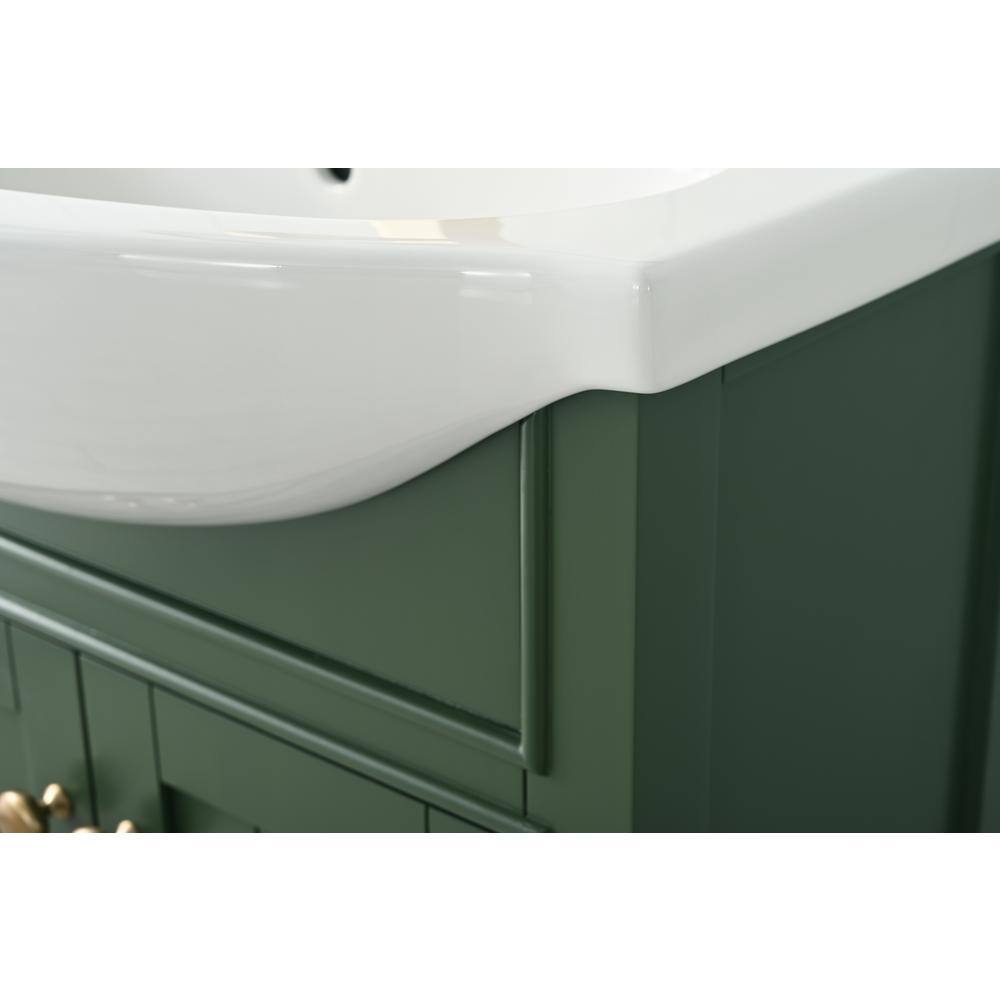 Marian Green 24" Single Sink Vanity with Porcelain Top