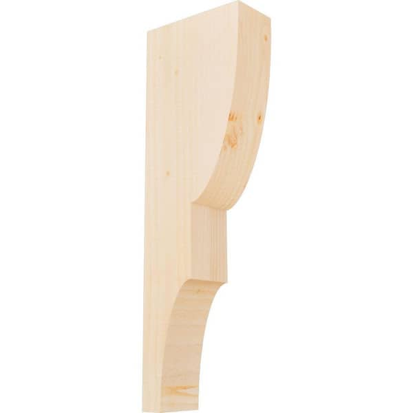 Ekena Millwork 3-1/2 in. x 8 in. x 24 in. Douglas Fir Ridgewood Smooth Corbel