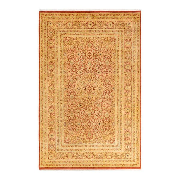 Solo Rugs Mogul One-of-a-Kind Traditional Orange 6 ft. 3 in. x 9 ft. 5 in. Oriental Area Rug
