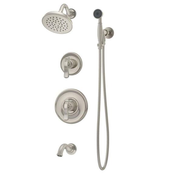 Symmons Winslet Single-Handle 1-Spray Tub and Shower Faucet in Satin Nickel (Valve Included)