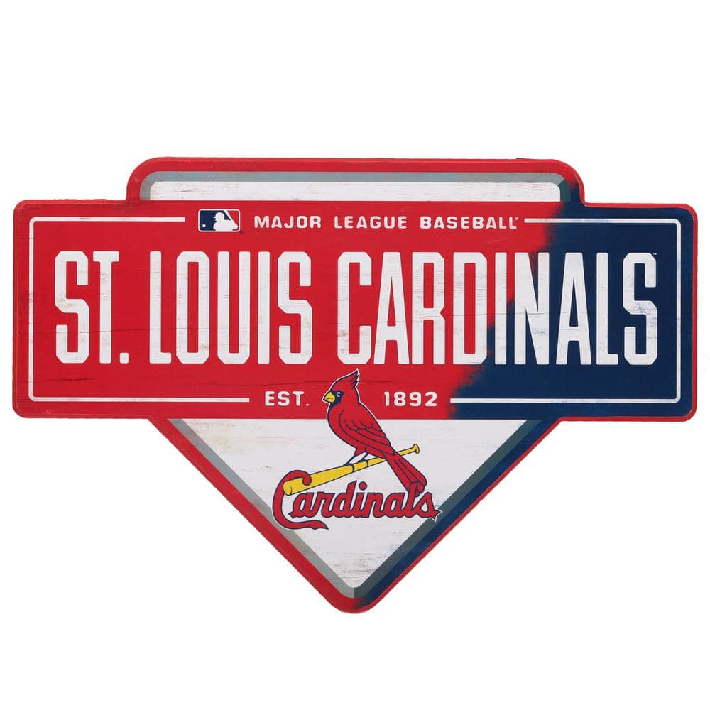 St. Louis Cardinals Vintage Logo on Old Wall by Design Turnpike