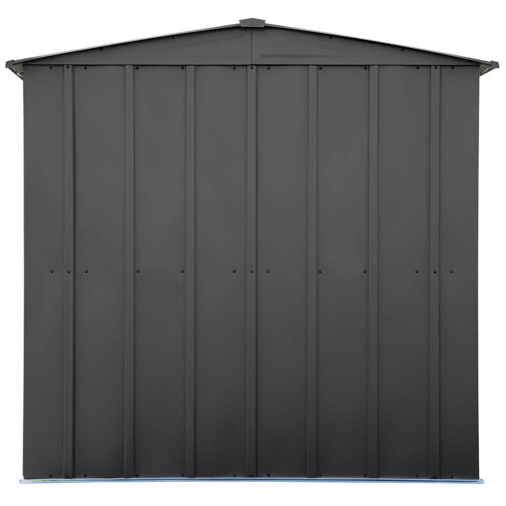 6 ft. x 5 ft. Charcoal Galvanized Steel Storage Shed