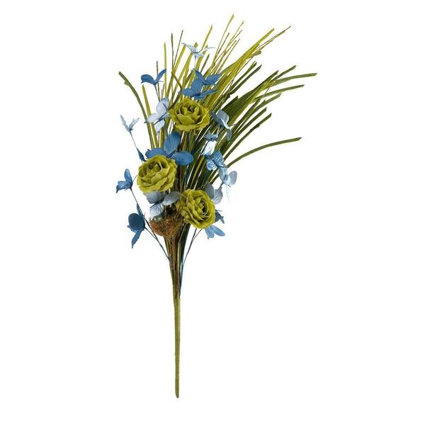 Filament Design Lenor 38.5 in. Blue Fabric Flower Bundle