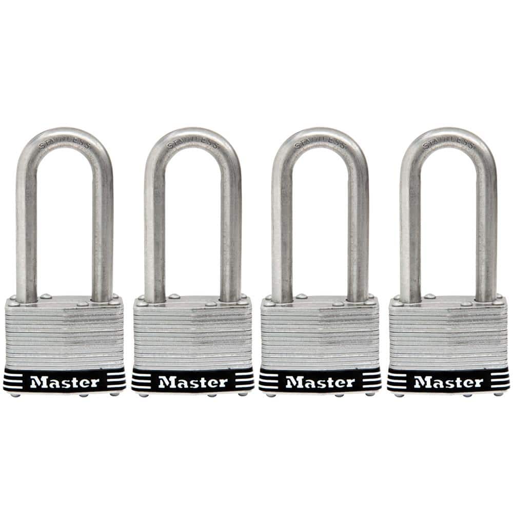 Lock Set by Master 3KA KEYED ALIKE Commercial Steel Laminated Padlocks Lot 8