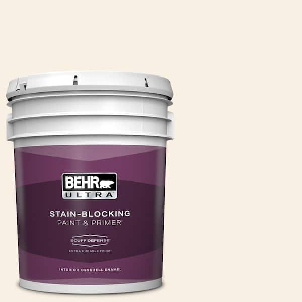 BEHR ULTRA 5 gal. #PWN-14 Chenille White Extra Durable Eggshell Enamel Interior Paint & Primer