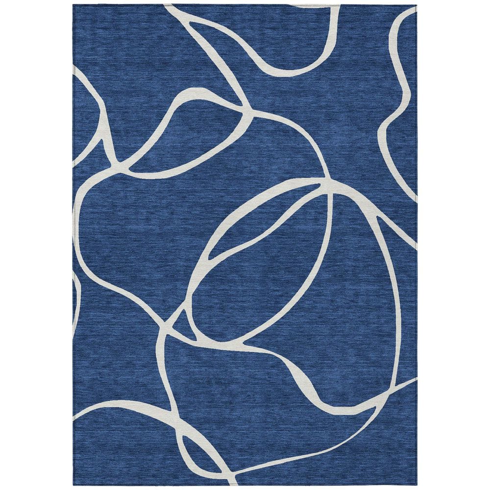 Chantille Machine Washable Indoor/Outdoor Abstract ACN999 Navy 8 ft. x 10 ft. Area Rug price history on PriceWatchPro