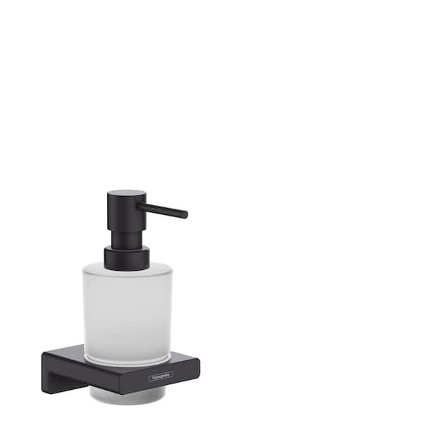 Hansgrohe AddStoris Wall Mount Soap Dispenser in Matte Black