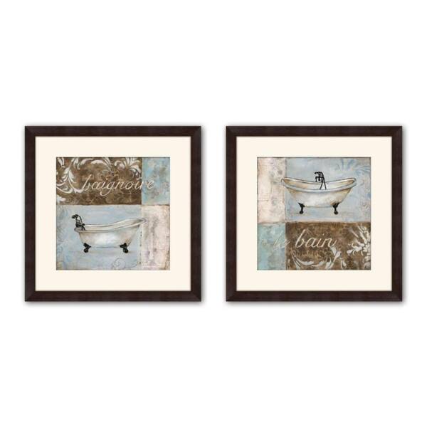 PTM Images 17 in. x 17 in. "Le Bain" Matted Framed Wall Art (2-Piece)