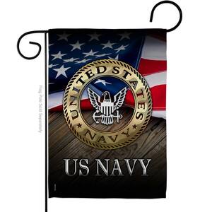 13 in. x 18.5 in. US Navy Garden Flag Double-Sided Readable Both Sides Armed Forces Navy Decorative