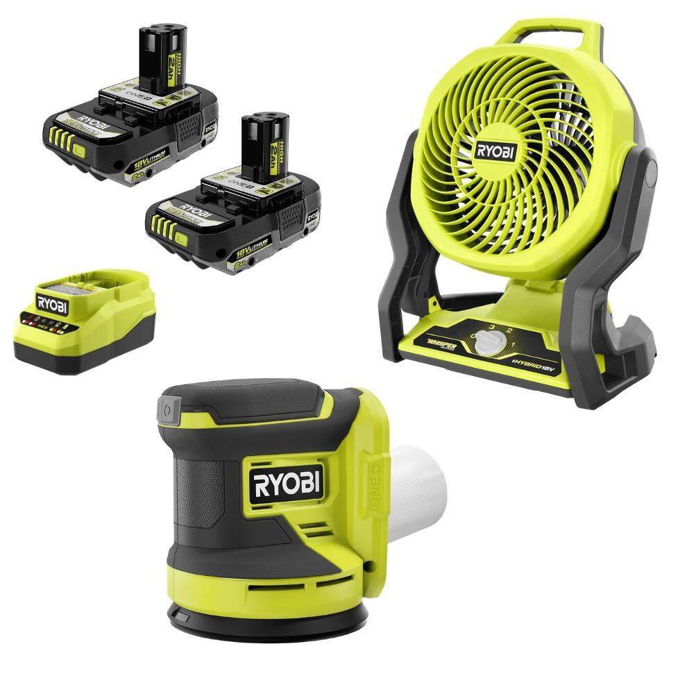 ONE+ 18V Cordless Hybrid 7.5 in. Fan Kit with (2) 2Ah Batteries, Charger, & FREE ONE+ 18V Cordless Random Orbit Sander price history on PriceWatchPro