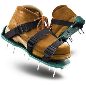 3 Buckle Lawn Aerator Shoes with Adjustable Straps Pre-Assembled Grass Aerator Tools For Yard Lawn